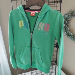 PUMA Girls (6x) full zip light-weight hoodie
